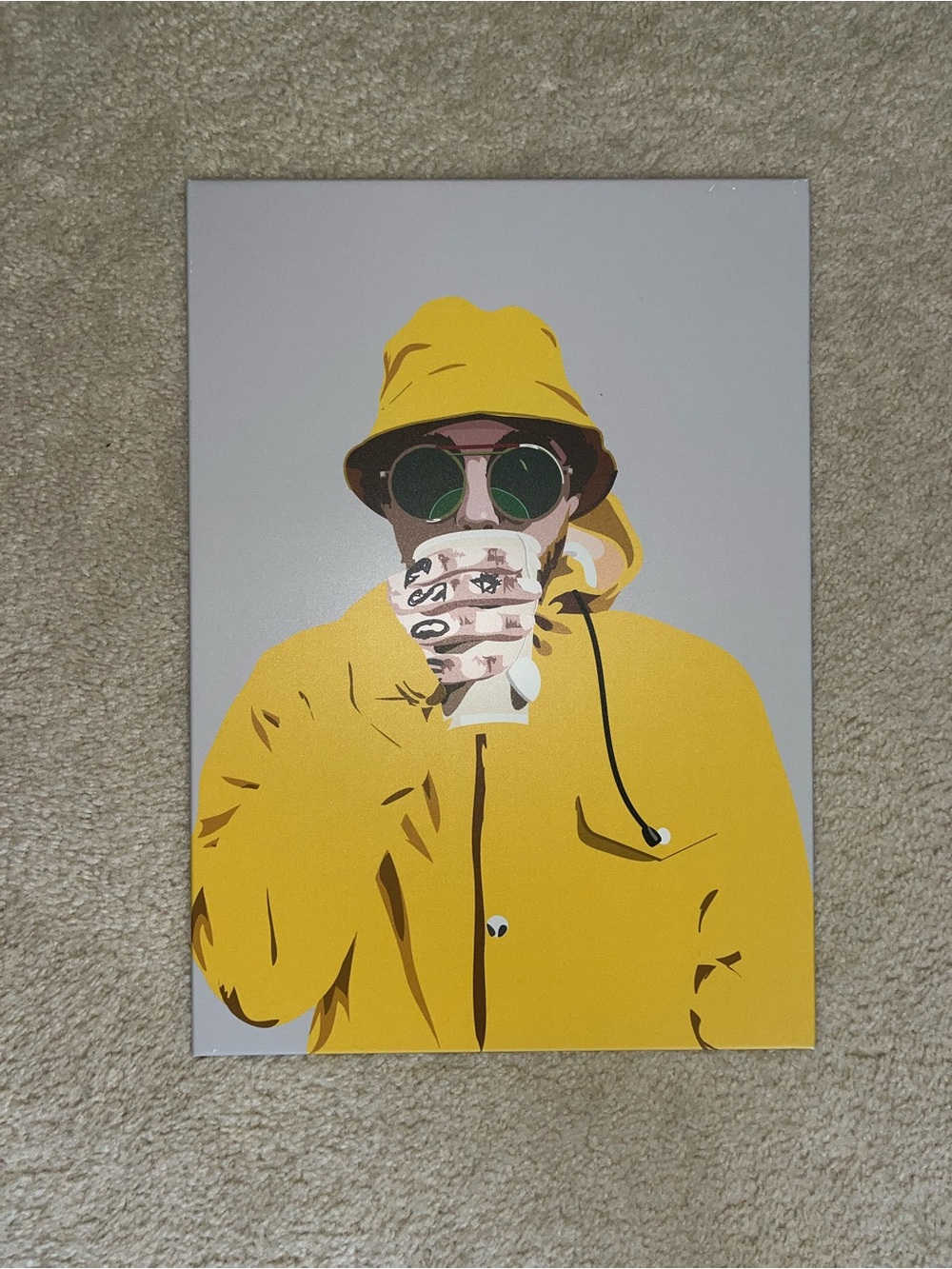 Displate Mac Miller ‘Larry Fisherman’ Yellow Raincoat Metal Poster Art ⚡️ - Picture 2 of 3